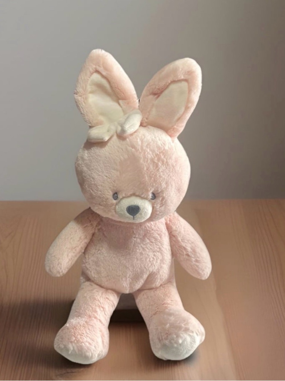 Baby Gund Pink Bunny “Rosie” Plush with Cream Accent Bow